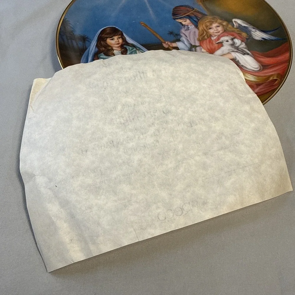 Vintage 1986 Reco Silent Night Collector Plate Sandra Kuck COA First Issue